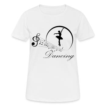 Dancing Dance Music - Frauen T-Shirt atmungsaktiv - Weiß - Vorne - AI Model Female 172 dark (172cm)