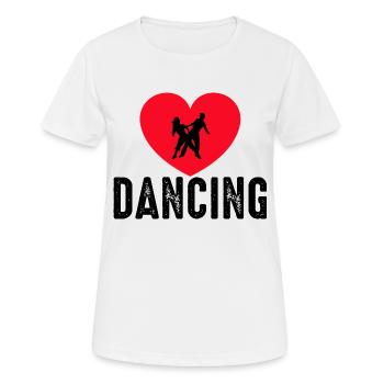 Dancing Dance Music - Frauen T-Shirt atmungsaktiv - Weiß - Vorne - AI Model Female 172 dark (172cm)