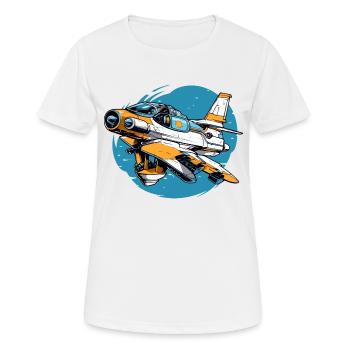Furious volcano plane - Women's Breathable T-Shirt - white - Front - AI Model Female 172 dark (172cm)