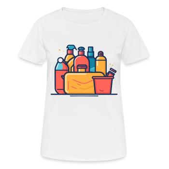 Nettoyage - T-shirt respirant Femme - blanc - Devant - AI Model Female 172 dark (172cm)