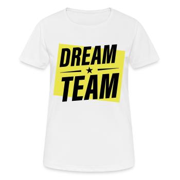 Dream Team - Frauen T-Shirt atmungsaktiv - Weiß - Vorne - AI Model Female 172 dark (172cm)