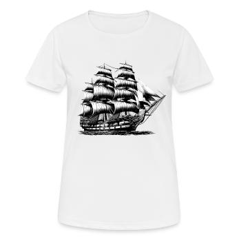 Vieux voilier - T-shirt respirant Femme - blanc - Devant - AI Model Female 172 dark (172cm)