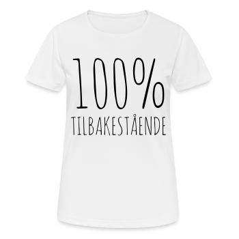 100 % rückwärts - Frauen T-Shirt atmungsaktiv - Weiß - Vorne - AI Model Female 172 dark (172cm)