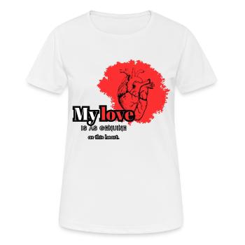 My love is as genuine as this heart - Women's Breathable T-Shirt - white - Front - AI Model Female 172 dark (172cm)