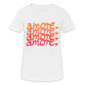 Cupid Love Love - Women's Breathable T-Shirt - white - Front - AI Model Female 172 dark (172cm)