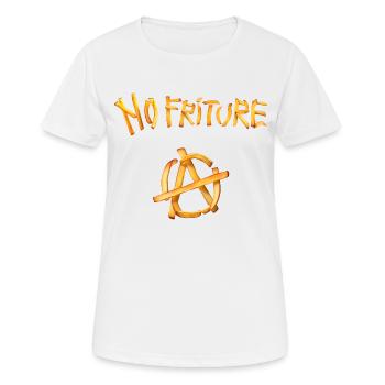 Keine Friture-Anarchie - Frauen T-Shirt atmungsaktiv - Weiß - Vorne - AI Model Female 172 dark (172cm)