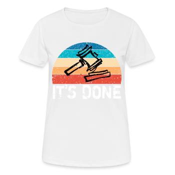 Er ist beschlossen vintage sunset - Frauen T-Shirt atmungsaktiv - Weiß - Vorne - AI Model Female 172 dark (172cm)
