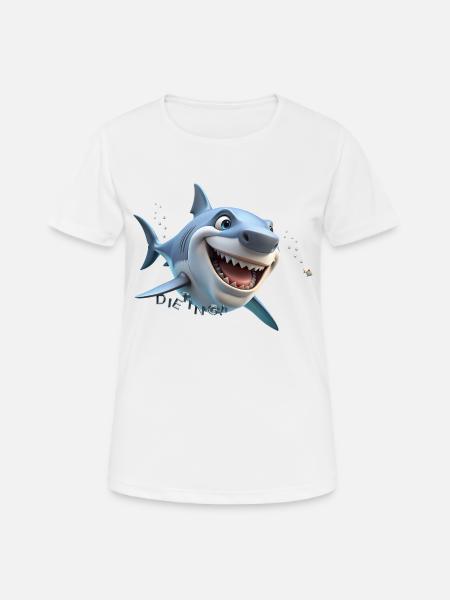 Diet Shark - Women's Breathable T-Shirt - white