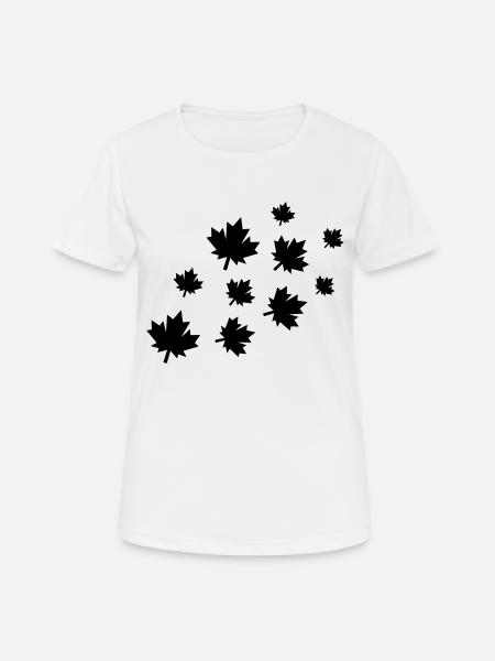 Maple Leaves - Women's Breathable T-Shirt - white