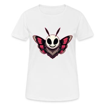 Papillon de nuit maléfique - Cryptide de papillon de nuit - T-shirt respirant Femme - blanc - Devant - AI Model Female 172 dark (172cm)