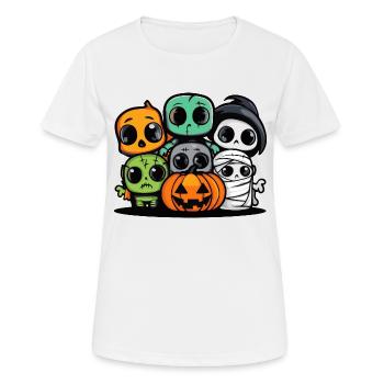 Fête d’Halloween Trick Or Treat Bébé - T-shirt respirant Femme - blanc - Devant - AI Model Female 172 dark (172cm)