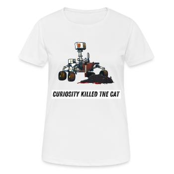 Lauschen an der Wand bringt eigene Schand - Frauen T-Shirt atmungsaktiv - Weiß - Vorne - AI Model Female 172 dark (172cm)