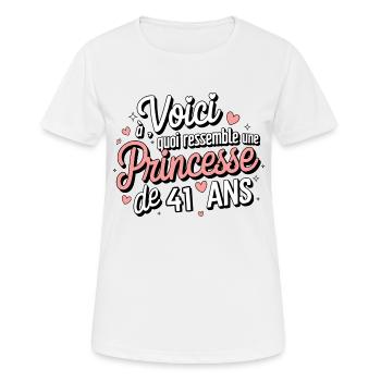 Princess 41 years old - Women's Breathable T-Shirt - white - Front - AI Model Female 172 dark (172cm)