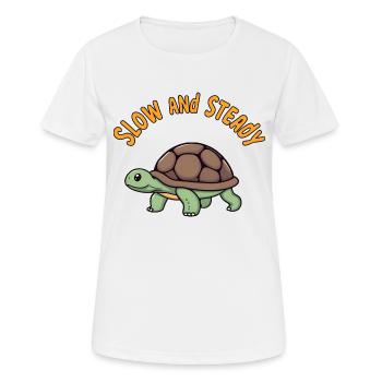 Serene Green Sea Turtle on Sandy Shores - Women's Breathable T-Shirt - white - Front - AI Model Female 172 dark (172cm)