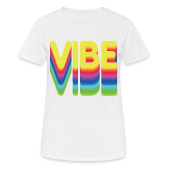 Nur gute Vibes - retro style - Frauen T-Shirt atmungsaktiv - Weiß - Vorne - AI Model Female 172 dark (172cm)