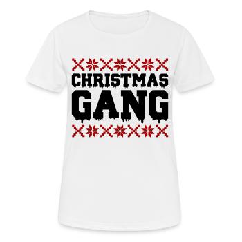 Gang de Noël - T-shirt respirant Femme - blanc - Devant - AI Model Female 172 dark (172cm)