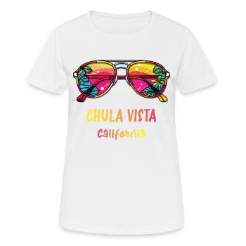 CHULA VISTA - Frauen T-Shirt atmungsaktiv - Weiß - Vorne - AI Model Female 172 dark (172cm)