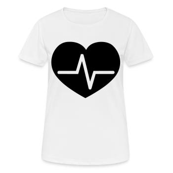 heartbeat - Women's Breathable T-Shirt - white - Front - AI Model Female 172 dark (172cm)