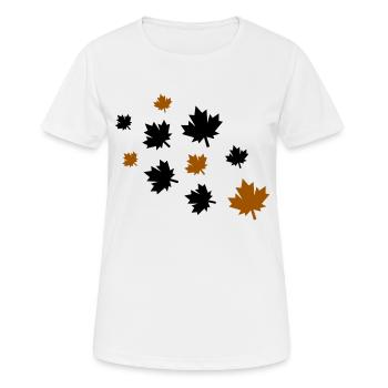 Maple Leaves - Women's Breathable T-Shirt - white - Front - AI Model Female 172 dark (172cm)
