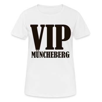 VIP Müncheberg - Frauen T-Shirt atmungsaktiv - Weiß - Vorne - AI Model Female 172 dark (172cm)