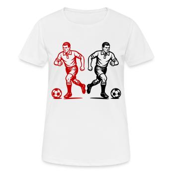 Fussball Verein Team - Frauen T-Shirt atmungsaktiv - Weiß - Vorne - AI Model Female 172 dark (172cm)