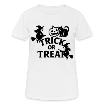 Trick or Treat Halloween - Frauen T-Shirt atmungsaktiv - Weiß - Vorne - AI Model Female 172 dark (172cm)