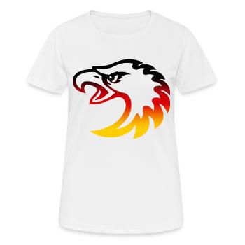 Allemagne tête d'aigle - T-shirt respirant Femme - blanc - Devant - AI Model Female 172 dark (172cm)