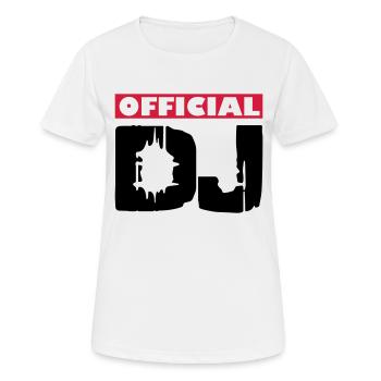 DJ - Women's Breathable T-Shirt - white - Front - AI Model Female 172 dark (172cm)