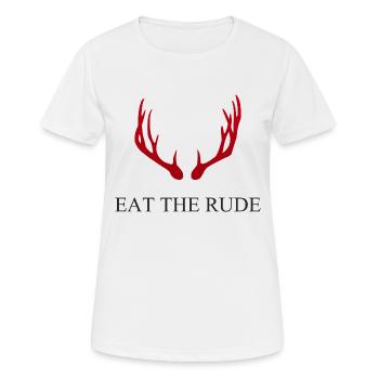Hannibal - Eat the rude - T-shirt respirant Femme - blanc - Devant - AI Model Female 172 dark (172cm)