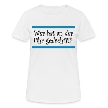 Uhr - Frauen T-Shirt atmungsaktiv - Weiß - Vorne - AI Model Female 172 dark (172cm)