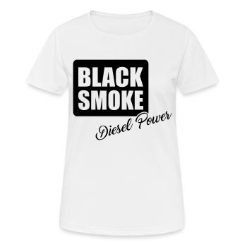 Black smoke diesel power - Women's Breathable T-Shirt - white - Front - AI Model Female 172 dark (172cm)