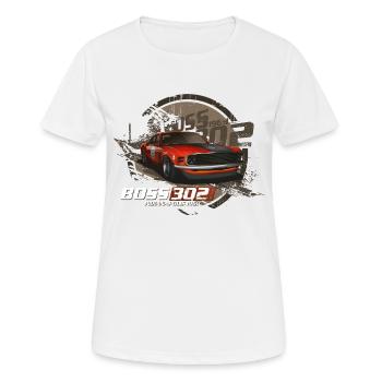 Racing 302 - Frauen T-Shirt atmungsaktiv - Weiß - Vorne - AI Model Female 172 dark (172cm)