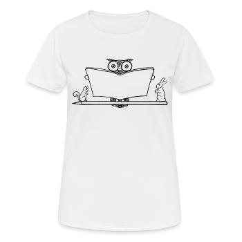 livres livres de lecture du lecteur lire apprentissage1 - T-shirt respirant Femme - blanc - Devant - AI Model Female 172 dark (172cm)