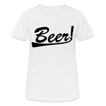 beer - Frauen T-Shirt atmungsaktiv - Weiß - Vorne - AI Model Female 172 dark (172cm)
