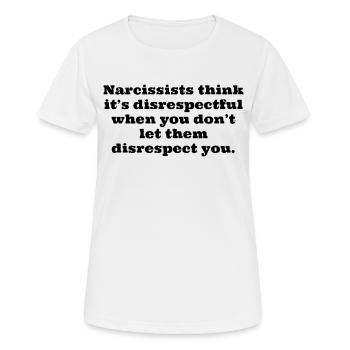 Narcissistic mindset - Women's Breathable T-Shirt - white - Front - AI Model Female 172 dark (172cm)
