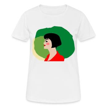 Amélie - T-shirt respirant Femme - blanc - Devant - AI Model Female 172 dark (172cm)