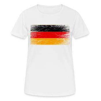 Germany flag Germany flag washed out - Women's Breathable T-Shirt - white - Front - AI Model Female 172 dark (172cm)