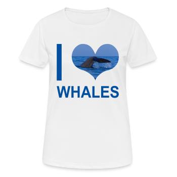I love whales - Frauen T-Shirt atmungsaktiv - Weiß - Vorne - AI Model Female 172 dark (172cm)