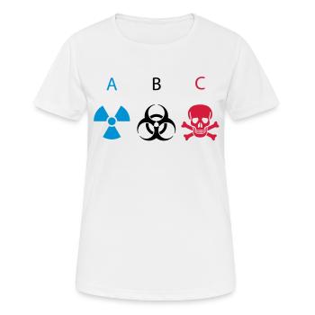 ABC - Atomic Biological Chemical - Frauen T-Shirt atmungsaktiv - Weiß - Vorne - AI Model Female 172 dark (172cm)