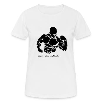 Bodybuilder motif - T-shirt respirant Femme - blanc - Devant - AI Model Female 172 dark (172cm)