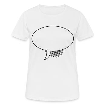 Ballon ovale - T-shirt respirant Femme - blanc - Devant - AI Model Female 172 dark (172cm)