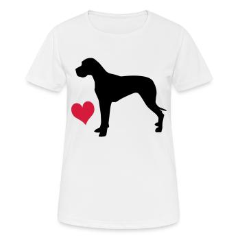 Great Dane - Women's Breathable T-Shirt - white - Front - AI Model Female 172 dark (172cm)