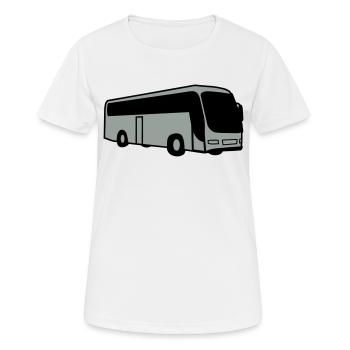 bus Busfahrer - Frauen T-Shirt atmungsaktiv - Weiß - Vorne - AI Model Female 172 dark (172cm)