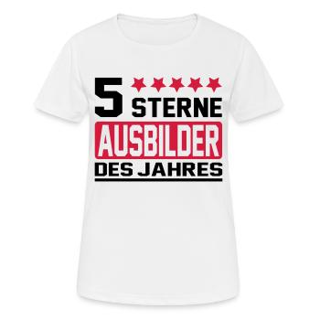 instructor - T-shirt respirant Femme - blanc - Devant - AI Model Female 172 dark (172cm)