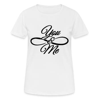 amour - T-shirt respirant Femme - blanc - Devant - AI Model Female 172 dark (172cm)