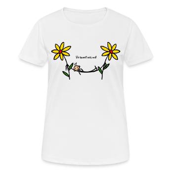 Hängematte Chillen - Du kannst mich mal - Frauen T-Shirt atmungsaktiv - Weiß - Vorne - AI Model Female 172 dark (172cm)
