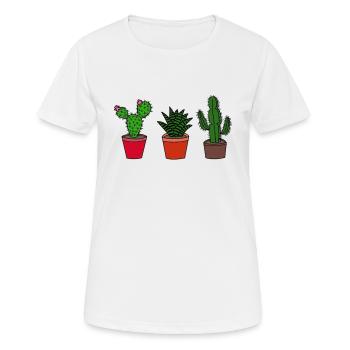Cactus, cactus - T-shirt respirant Femme - blanc - Devant - AI Model Female 172 dark (172cm)