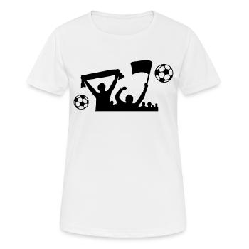 Fans Fussball - Frauen T-Shirt atmungsaktiv - Weiß - Vorne - AI Model Female 172 dark (172cm)