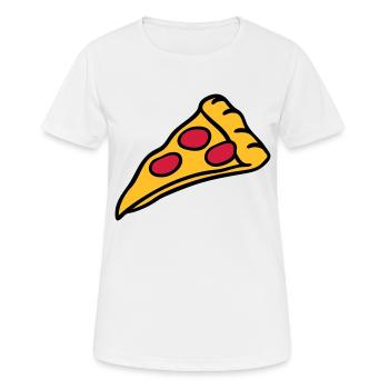 conception Pizza salami fromage - T-shirt respirant Femme - blanc - Devant - AI Model Female 172 dark (172cm)