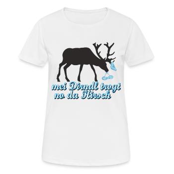 mei Dirndl - Frauen T-Shirt atmungsaktiv - Weiß - Vorne - AI Model Female 172 dark (172cm)